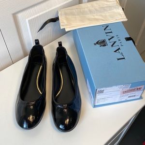 Lanvin Classic Black Patent Flat (New)